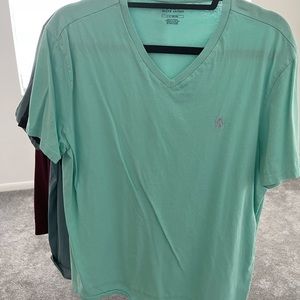 Polo V Neck Size Large - Seafoam